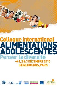 Affiche du colloque international Alimentations adolescentes : penser la diversité